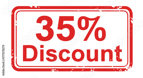 35% Off Special Offer Label — Vector Sale Sticker Design