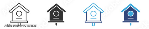 Birdhouse icon set, vector illustration .