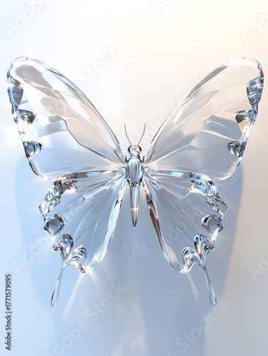 Glass Carved Butterfly