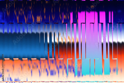 Vibrant Abstract Background with Geometric Shapes and Bold Color Gradients Design