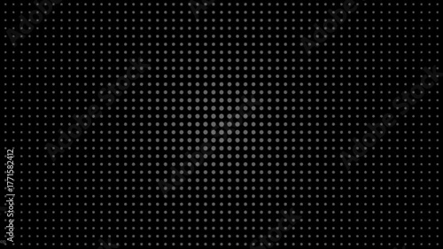 Wallpaper Mural Seamless Radial Expansion Loop Animation with Circular Light Pulse in White Square Dot Halftone Grid on Black Background Featuring Smooth Brightness and Size Transitions in a Full-Screen Layout Torontodigital.ca