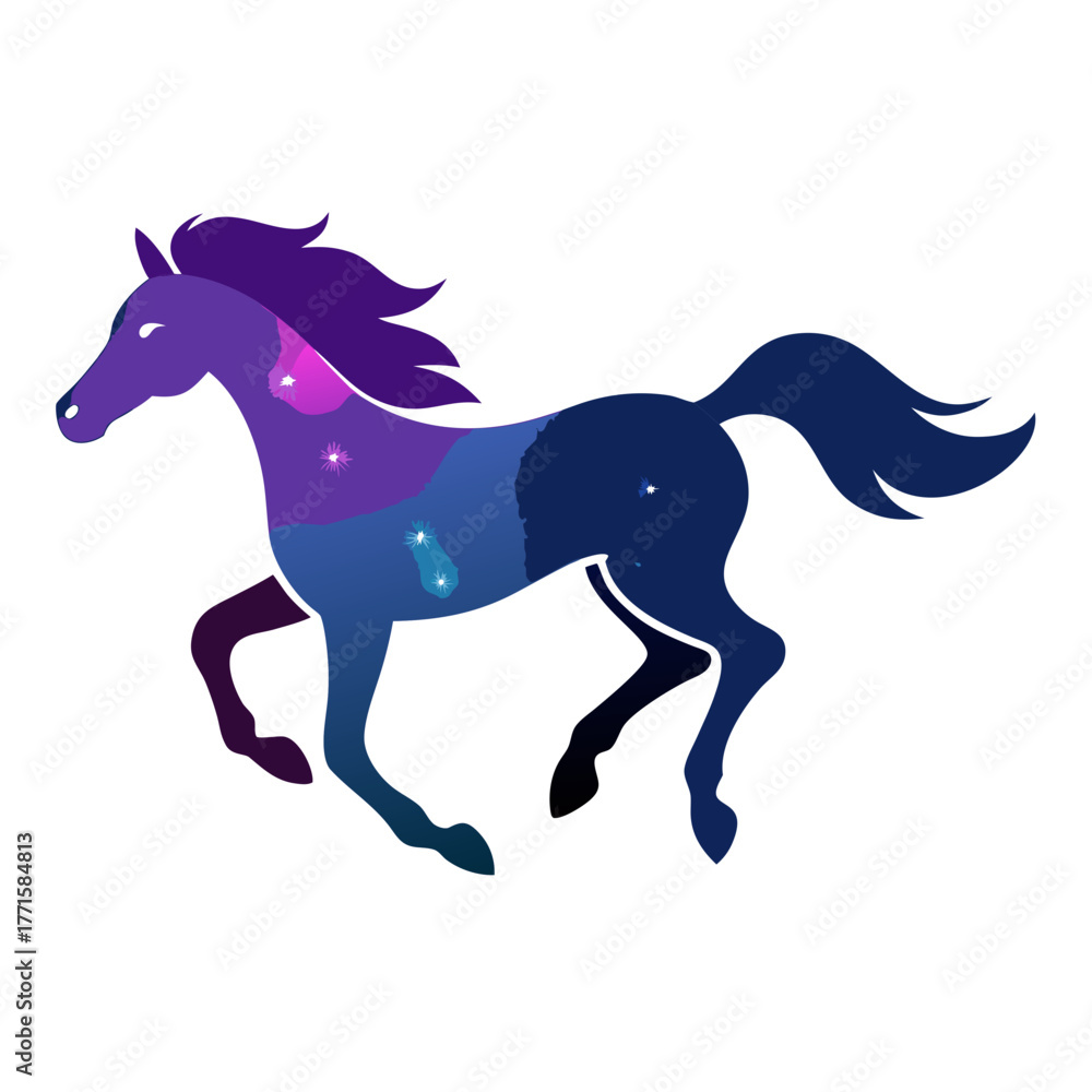 Obraz premium horse silhouette isolated on white