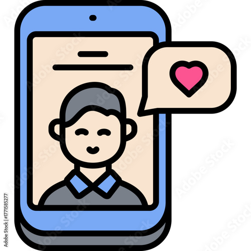 boyfriend call colored icon
