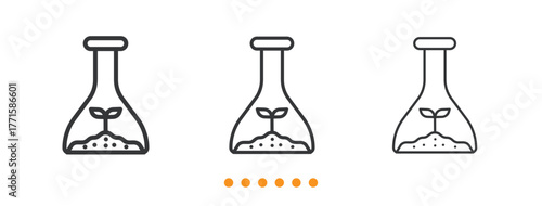Biotechnology Lab Plant icon. Thin line icon vector