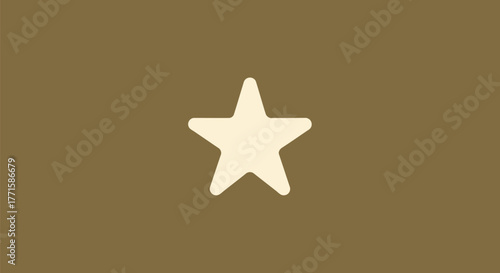 A tan-colored five-pointed star is centered on a muted brown background