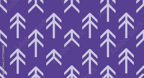Purple background with repeating light-colored tree-like shapes creating a seamless pattern