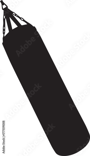 Durable black punching bag for boxing and martial arts training fitness