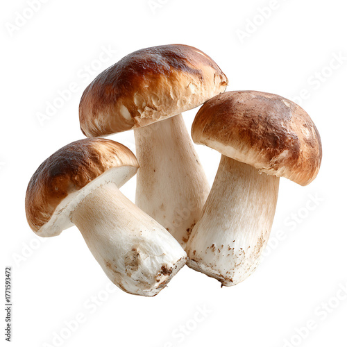 mushrooms isolated on white