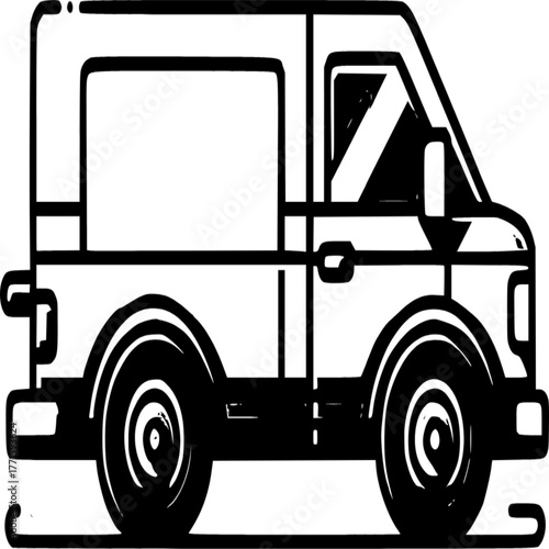 cartoon fire truck vector illustration on white background