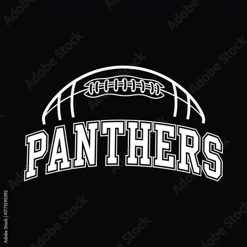 Panthers Football Team Logo Design