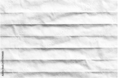 Horizontal halftone newspaper texture with soft folds and subtle grain. Retro punk scrapbook overlay. Vector minimal grunge background for collage or zine art.