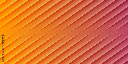 Warm Orange and Pink Gradient Abstract Diagonal Striped Texture isolated on vector design background.