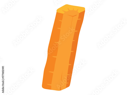 Sliced Carrot Stick Clip Art
