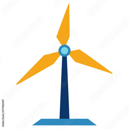 wind turbine on white background