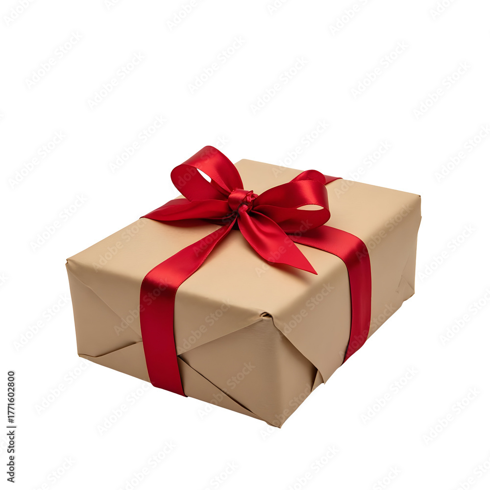 Fototapeta premium Wrapped present isolated