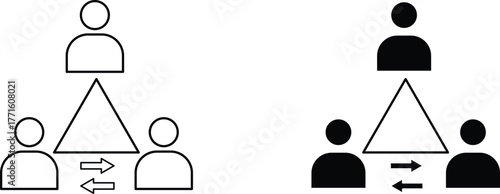 mediator  icon vector graphic illustration  with white background flat hand made icon fill icon .