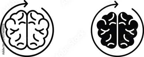 memory recall  icon vector graphic illustration  with white background flat hand made icon fill icon .