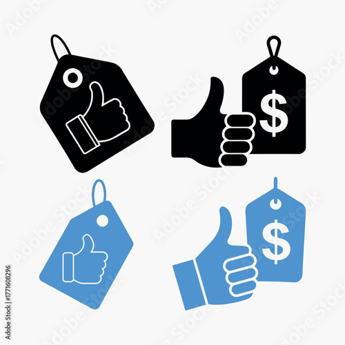 vector set of blank sale tags and labels for shopping and business design