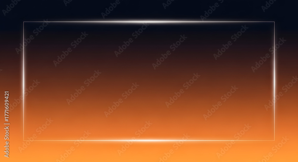 Fototapeta premium Halloween Orange and Black Gradient Background with Glowing Frame