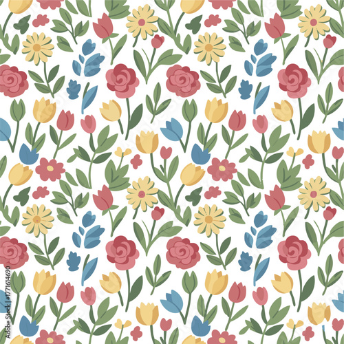seamless pattern with flowers