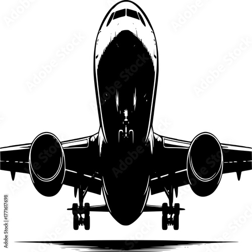 vintage biplane airplane vector illustration on white background