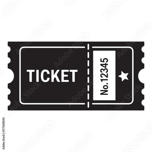 Ticket vector icon