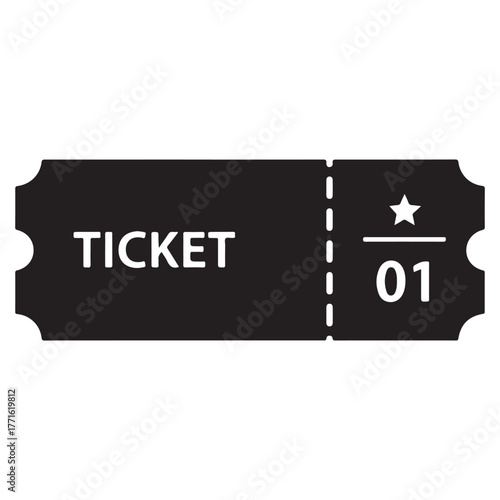 Ticket vector icon
