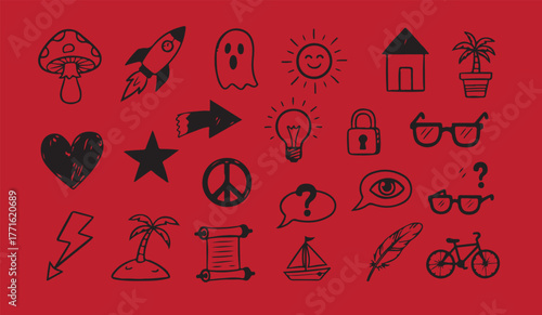 Universal Doodle Icon Set