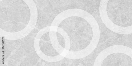 White abstract background with white circle rings in faded distressed vintage grunge texture design. Geometric Natural Texture Decor. old geometric pattern paper in modern art design .