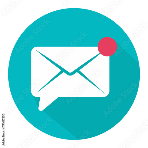 mail massage color flat illustration