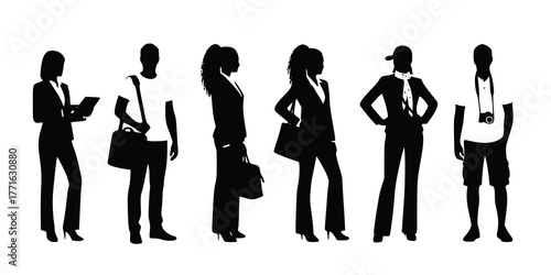 vector silhouettes of people