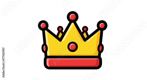 A classic royal crown shines. A symbol of leadership, authority, and timeless elegance in a stylized image.