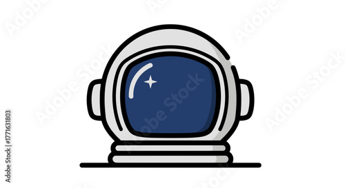 Isolated astronaut helmet against a transparent background, hinting at cosmic exploration and the mysteries of outer space.