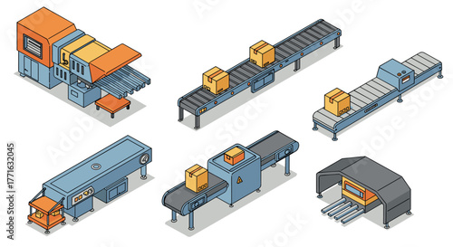 Isometric conveyor belt systems for modern packaging and logistics