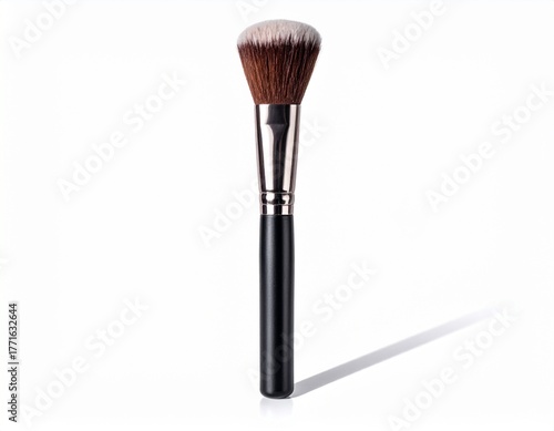 Wallpaper Mural Professional makeup brush with soft bristles and black handle on a clean white background, perfect for beauty and cosmetic applications. Torontodigital.ca