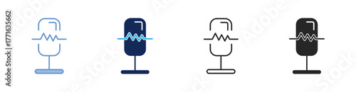 Speech Recognition Icon Collection Featuring Multiple Styles