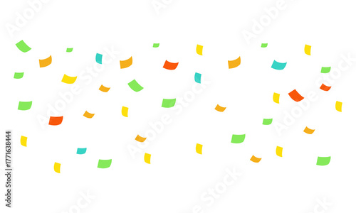 Colorful Confetti Falling On White Background For Celebration Design