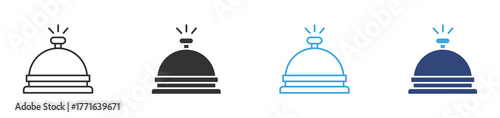 Hotel, Reception bell icon  set, vector illustration .