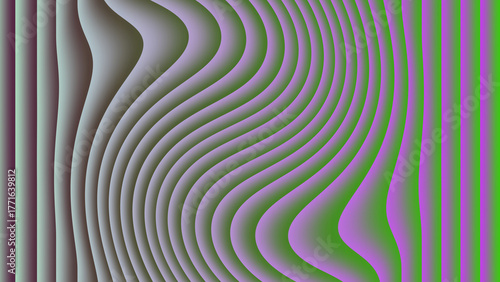 Abstract Colorful Pattern with Wavy Lines and Vertical Stripes