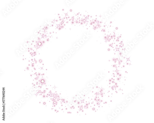 Pink Sparkle Circle Frame