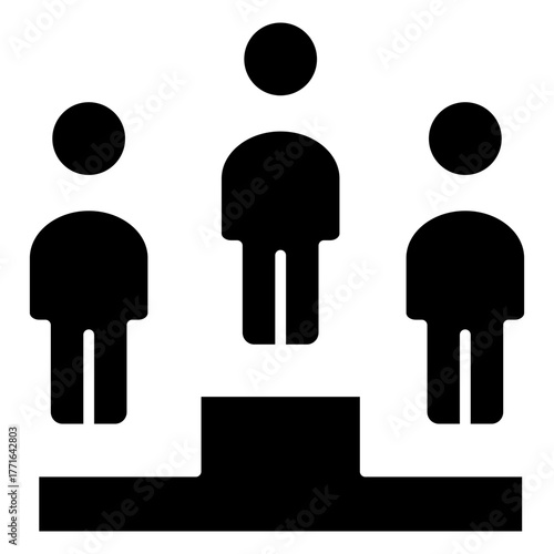 Podium Glyph Icon