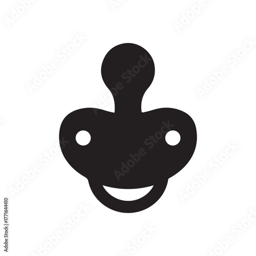 Baby pacifier flat illustration design on white background