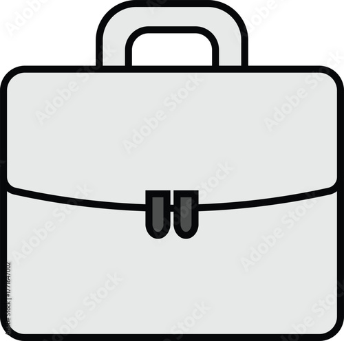 Minimalist Briefcase Icon, Business and Professional Illustration