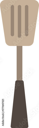 Stylized Kitchen Spatula Illustration – Cooking Utensil Vector for Culinary Design