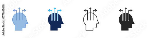 Knowledge Extraction Icon Collection Featuring Multiple Styles