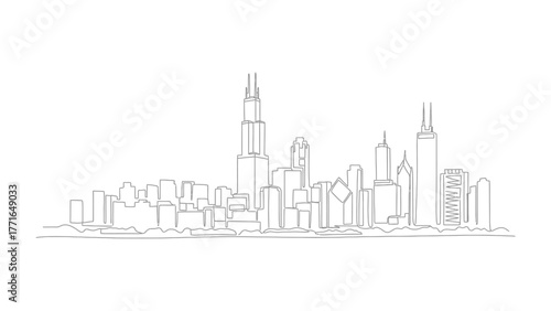 Urban Silhouette: Capturing the intricate skyline of a vibrant metropolis, showcasing a unique architectural tapestry. 