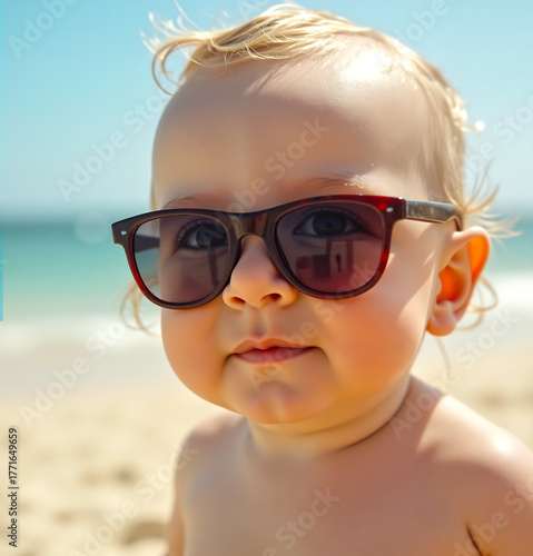 Baby with sunglasses