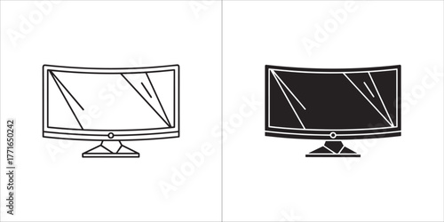 Curved monitor, showcasing modern display technology for home entertainment and professional use