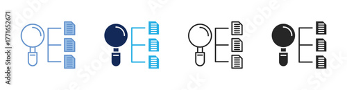 Classification Icon Collection Featuring Multiple Styles