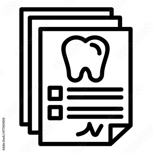 Dental Report   Icon Element For Design
